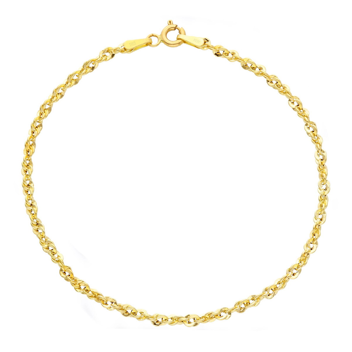 Siro ja edullinen kultaranneketju 14k keltakultaa