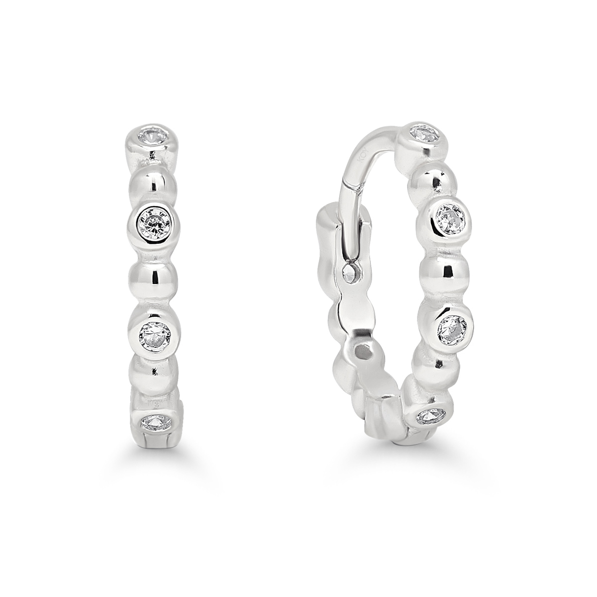 Hõbedast kõrvarõngad keradest moodustatud tsirkooniatega