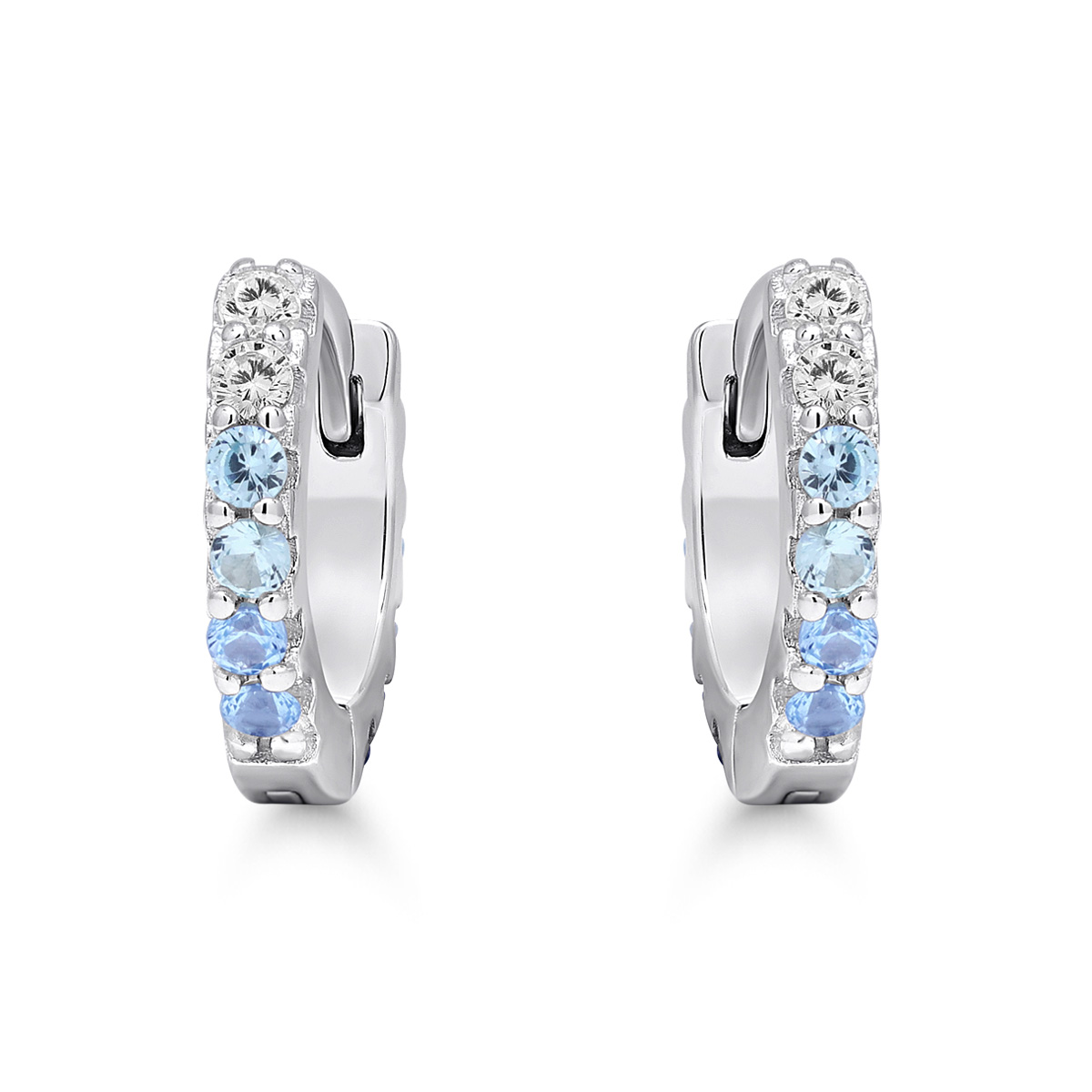 Hõbedast kõrvarõngad siniste tsirkooniatega - Image 2