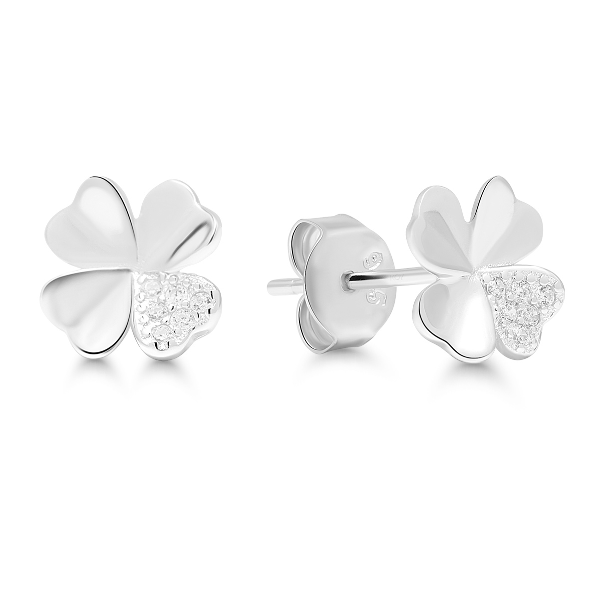 Hõbedast kõrvarõngad kuubikuliste tsirkooniatega