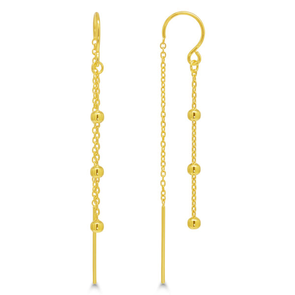 Roikkuvat hopeakorvakorut kullatut