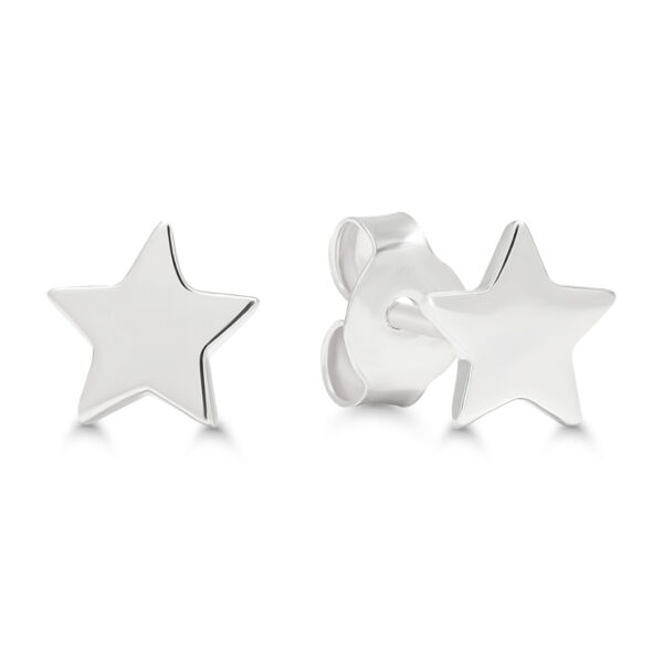 Tähti hopeakorvakorut tapissa