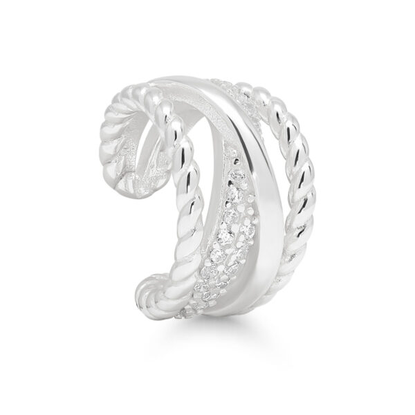 Hopea rustokorvakoru zirkoneilla - ear cuff