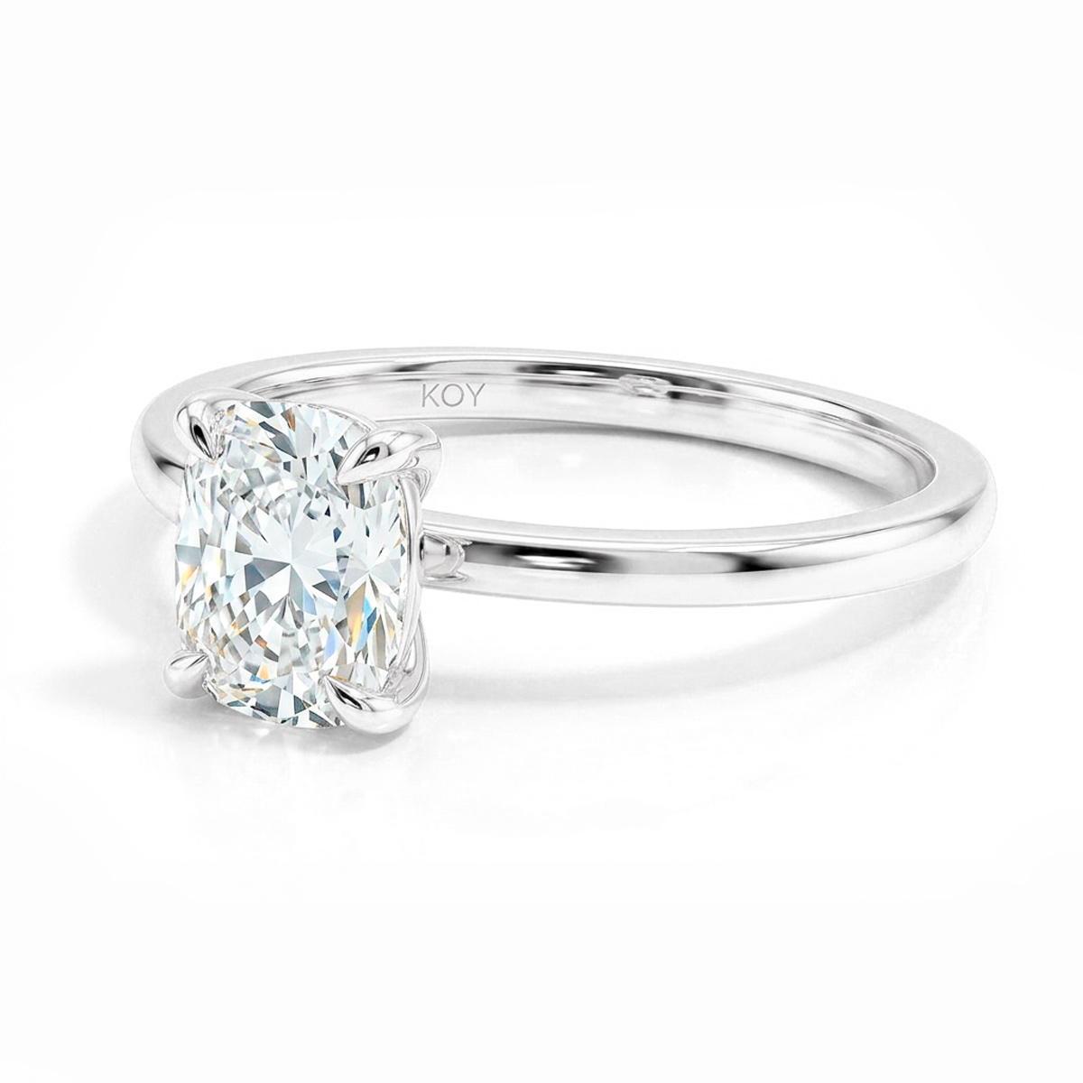 Beat of Love - Loodud teemandid ALEXANDRA Valge kuld Cushion 1.00ct D-F/VVS - Pilt 3