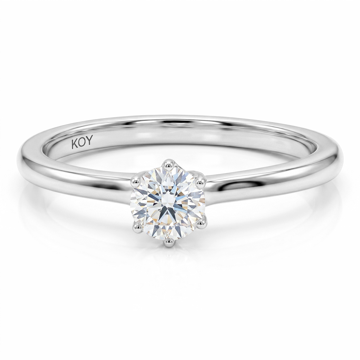 Laboratorio timanttisormus 0.33ct 14k valkokultaa