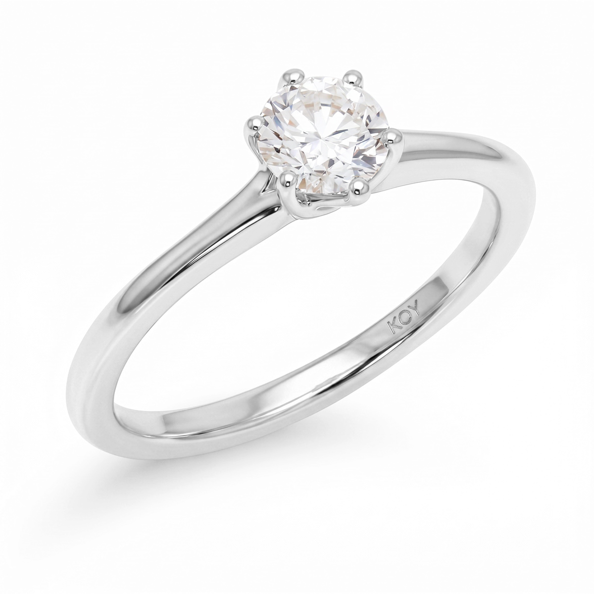 Beat of Love - HARMONIA Laboriteemandiga valgest kullast sõrmus 0,50ct G-H/VS - Image 3