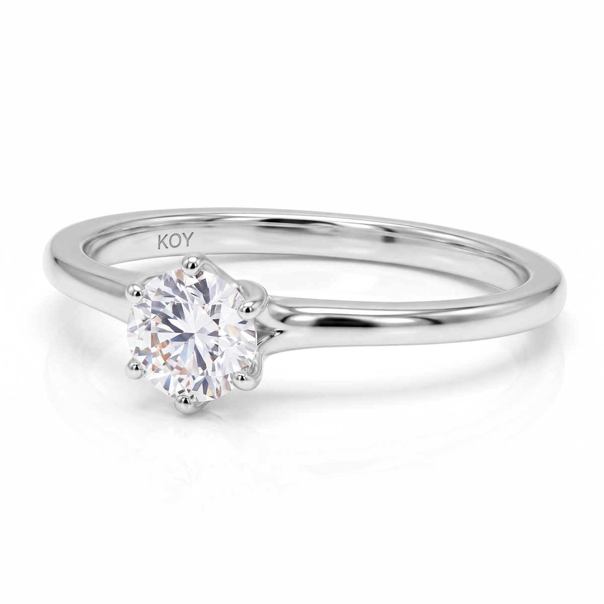 Beat of Love - HARMONIA Laboriteemandiga valgest kullast sõrmus 0,50ct G-H/VS - Image 4