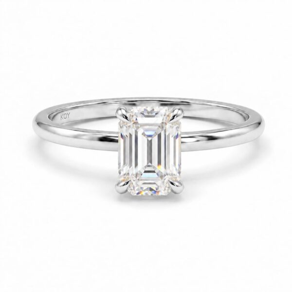 Beat of Love - Created Diamonds emerald hiottu 1.00ct timanttisormus valkokultaa